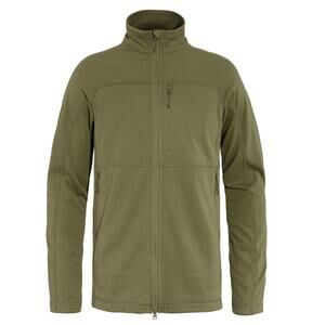 Fjallraven Men’s Abisko Lite Fleece Jacket Olive Green Full Zip Sweater Large